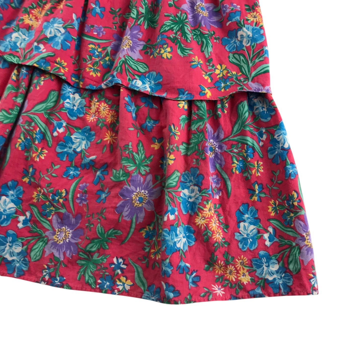 Bhs dress 5-6 years red and blue floral cotton