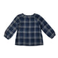 GAP blouse 14-16 years navy blue checked cotton