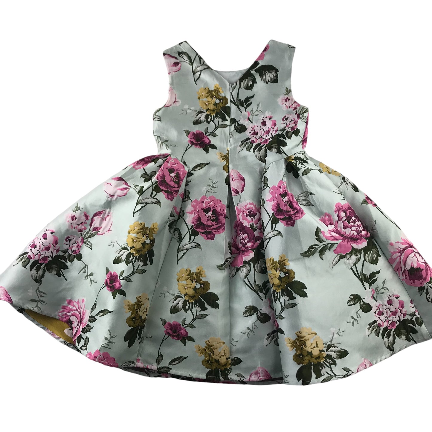 Monsoon dress 6-7 years light blue floral layered A-line