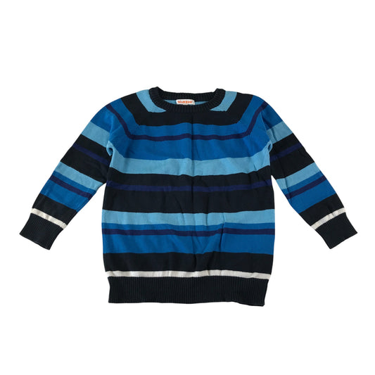 Debenhams jumper 4-5 years blue stripy light cotton