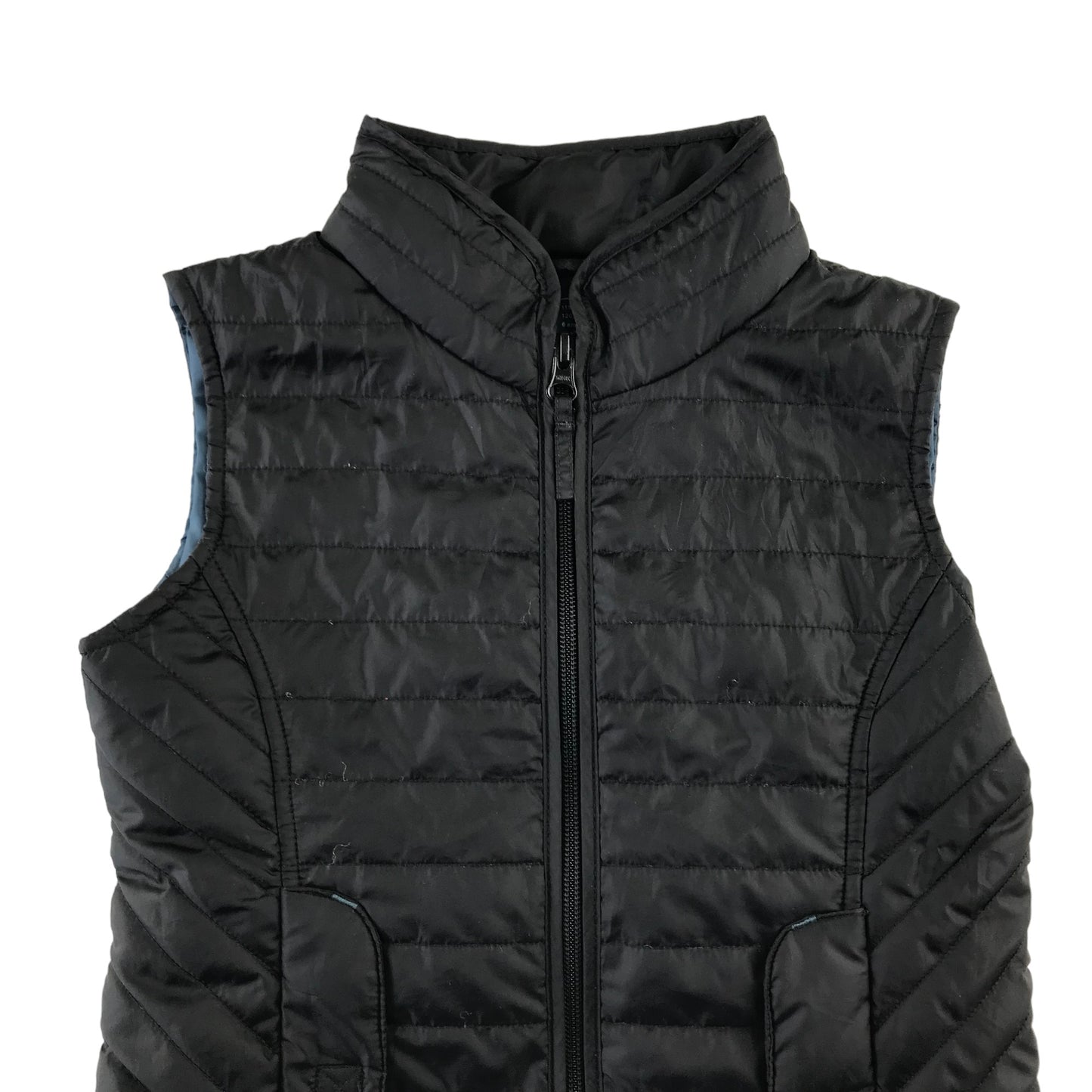 Decathlon Fouganza gilet 6-7 years black plain light puffer