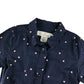 H&M dress 5-6 years navy blue short sleeve love hearts shirt cotton