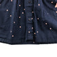 H&M dress 5-6 years navy blue short sleeve love hearts shirt cotton