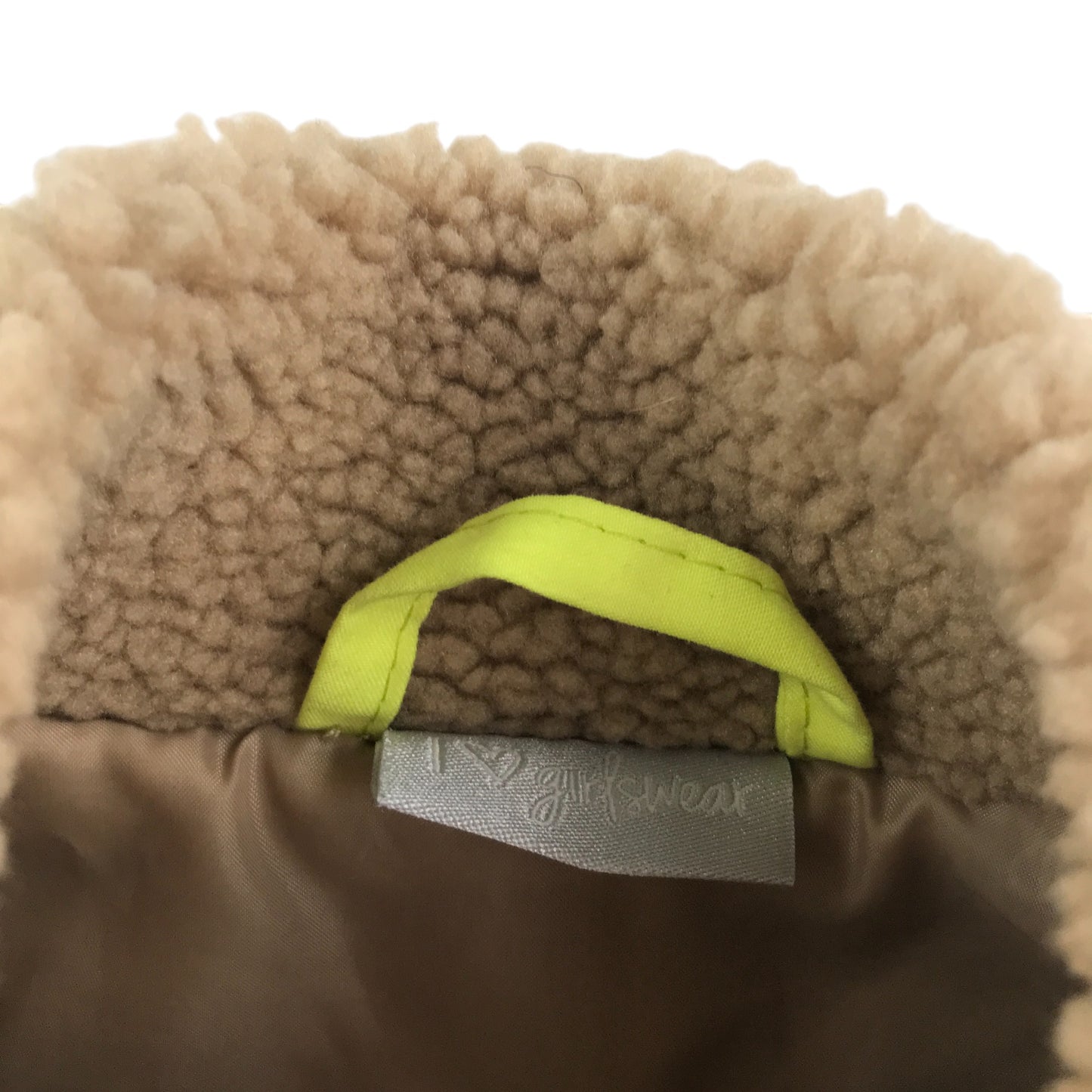 Matalan fleece 6-7 years beige full zipper with yellow detailing
