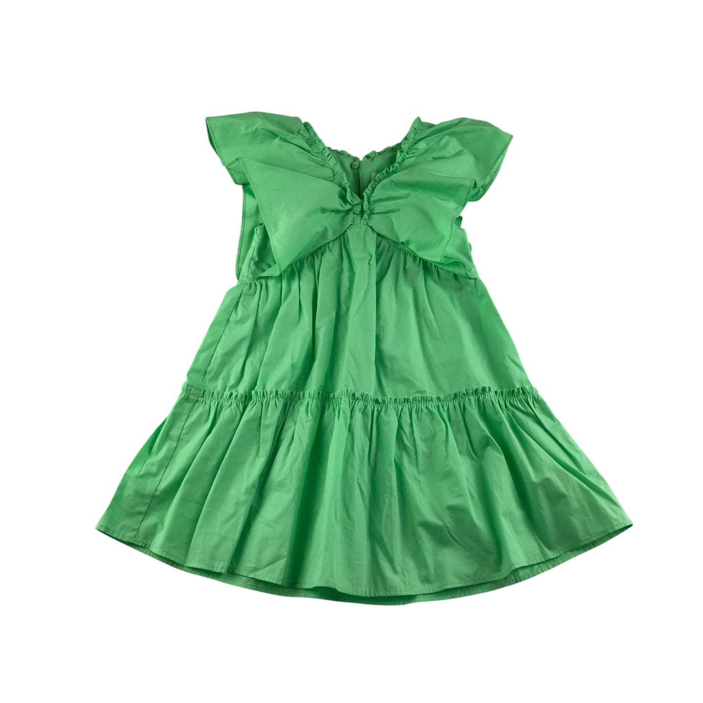 Zara dress 5-6 years green frill detailed cotton