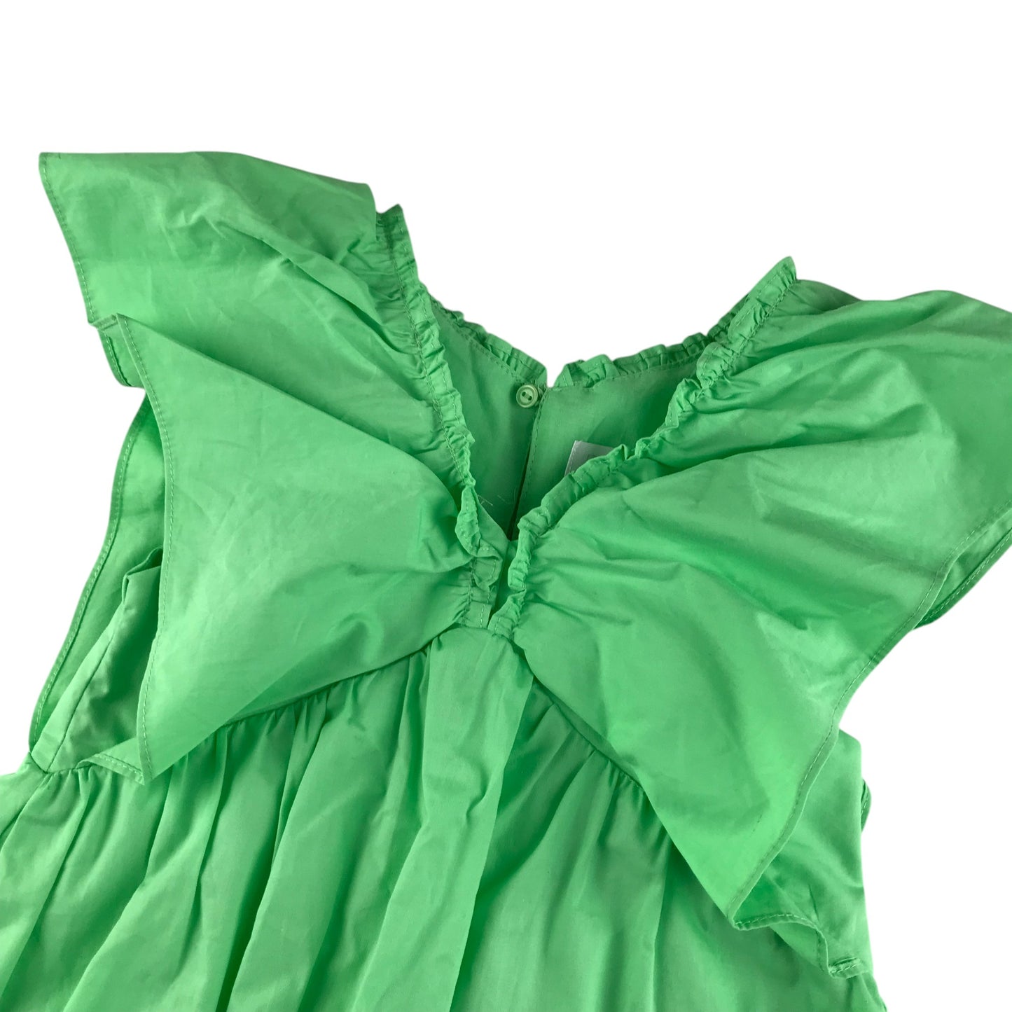 Zara dress 5-6 years green frill detailed cotton