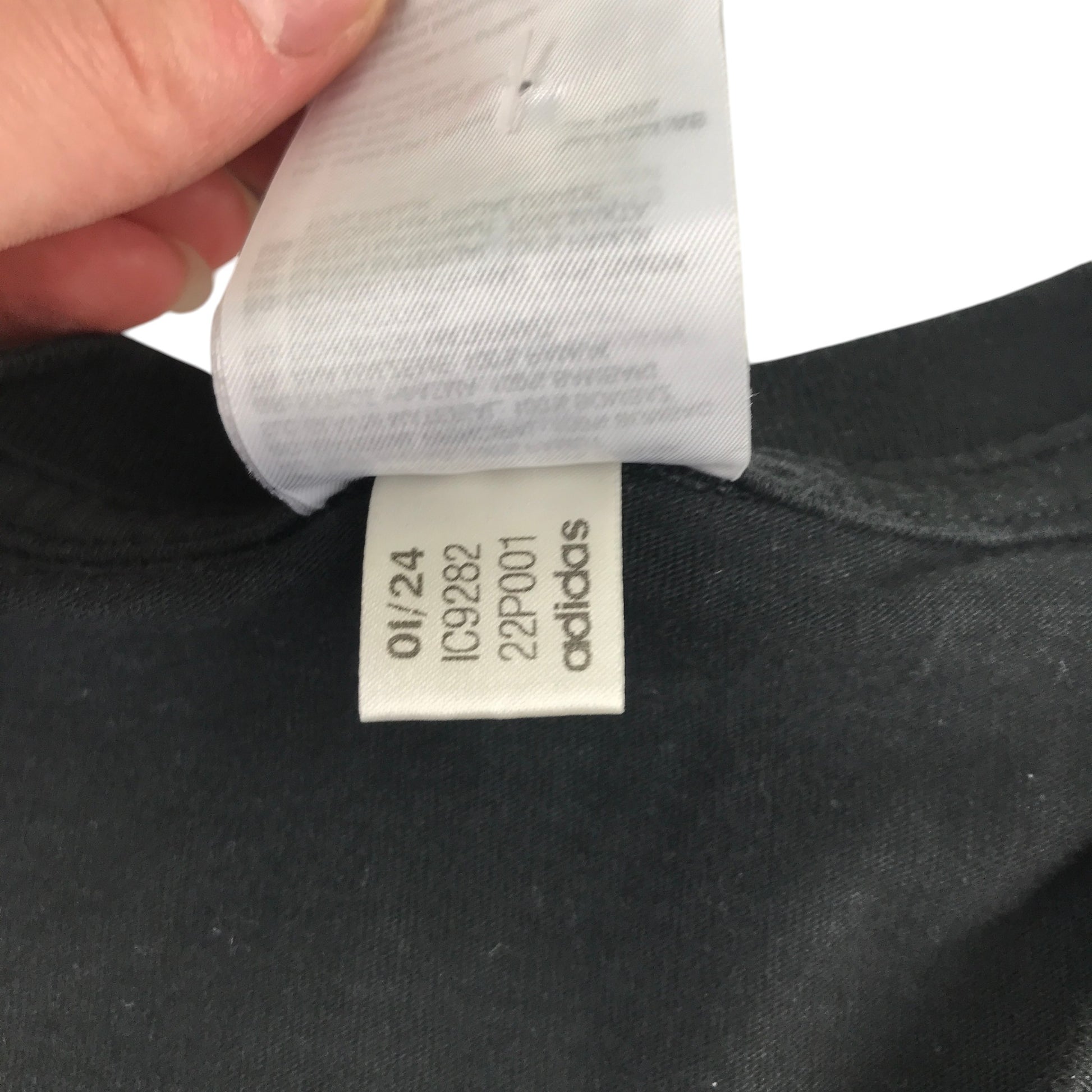 Adidas size S black cotton t-shirt short sleeve