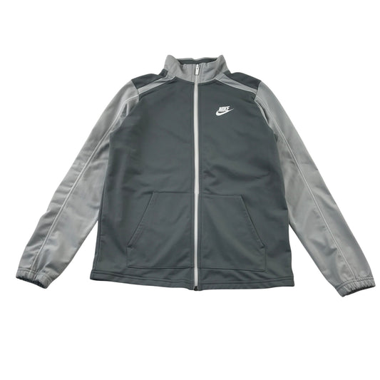 Nike 13-14 years grey full zipper tracksuit top polyester