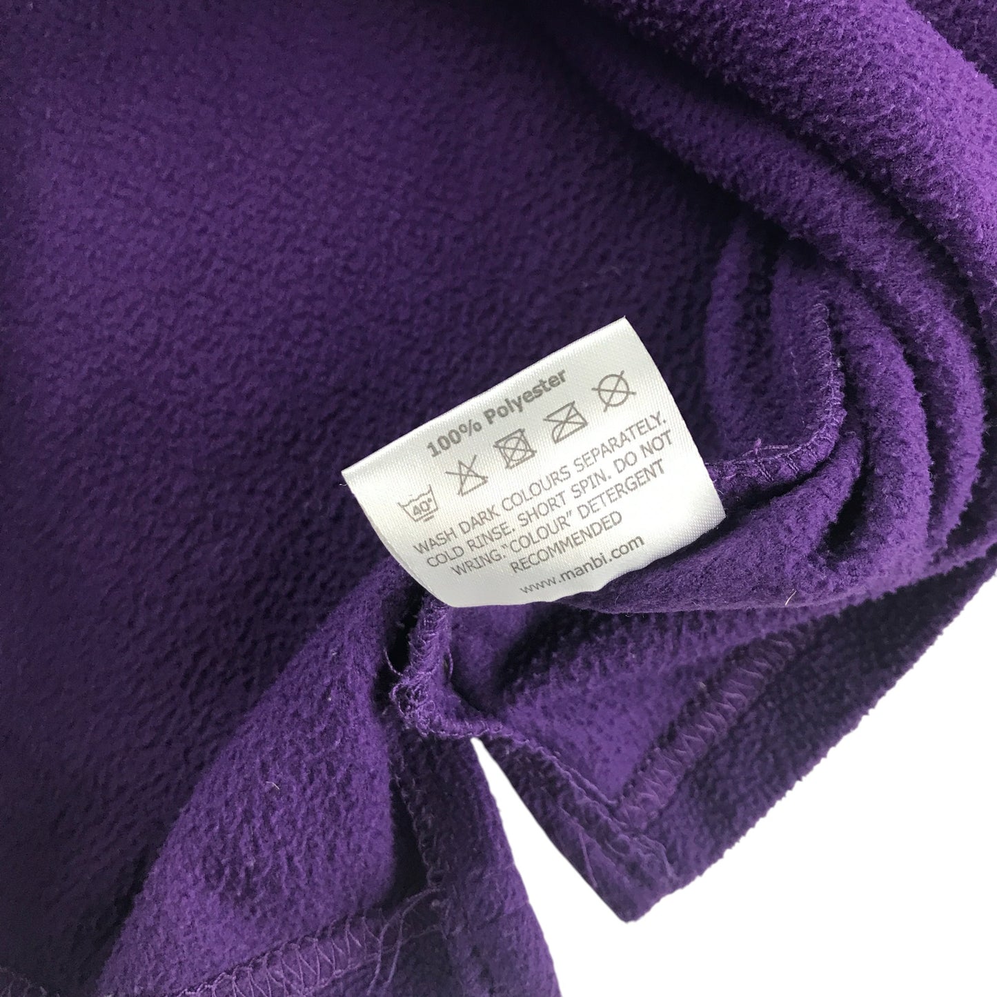 Manbi fleece 5-6 years purple quarter zipper with logo