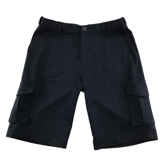 Navy blue cargo pockets school shorts