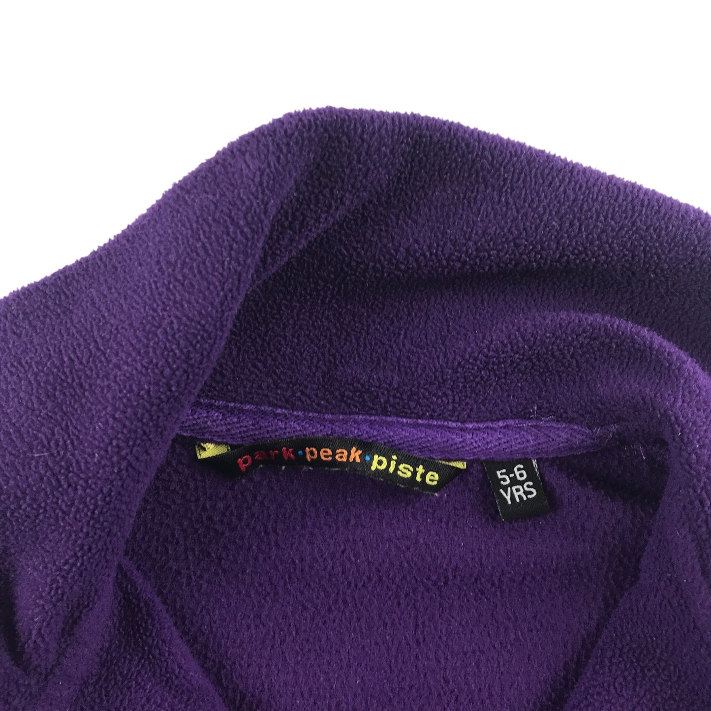 Manbi fleece 5-6 years purple quarter zipper with logo