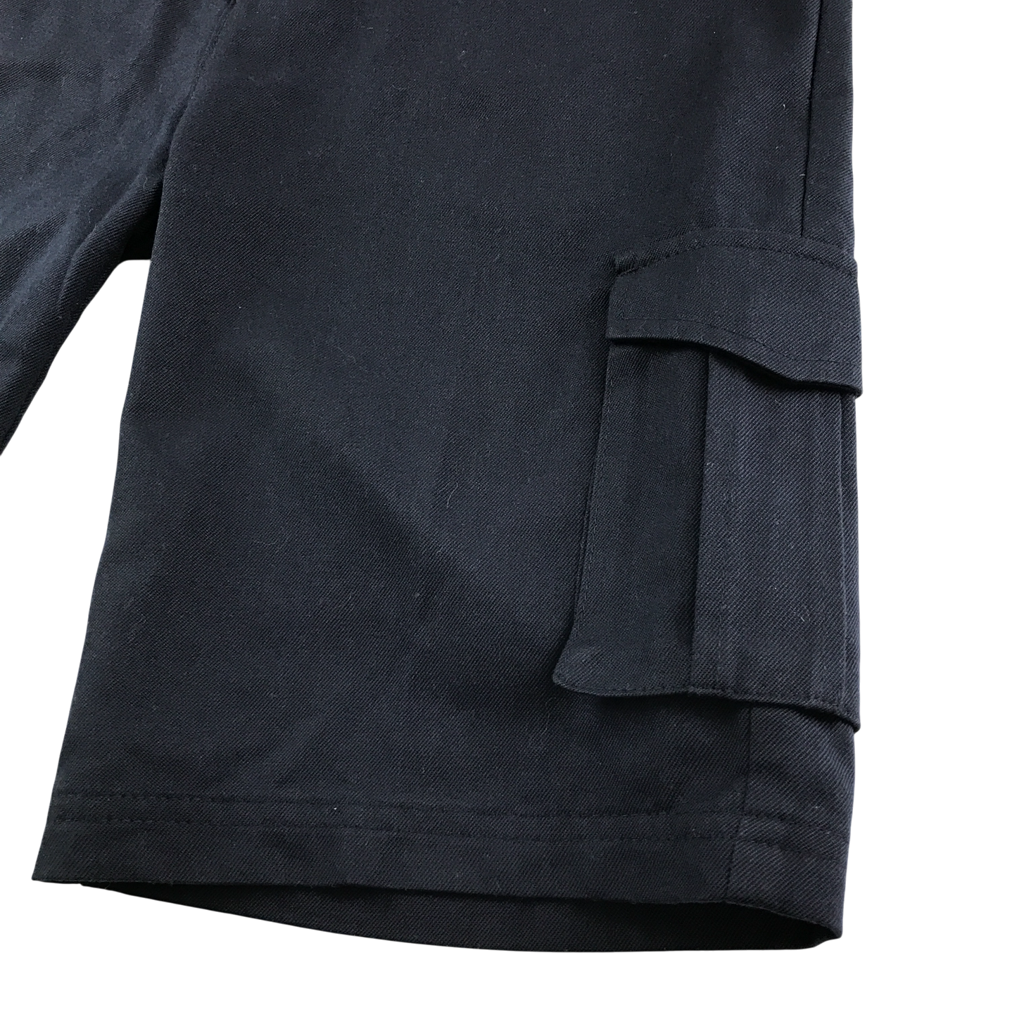 Navy blue cargo pockets school shorts