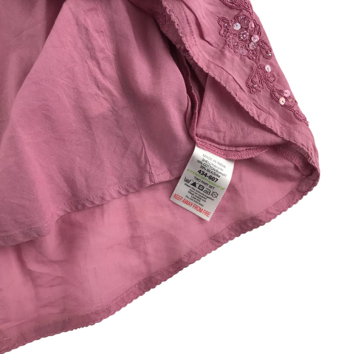 Next dress 5-6 years mauve pink empire waist cotton and silk blend