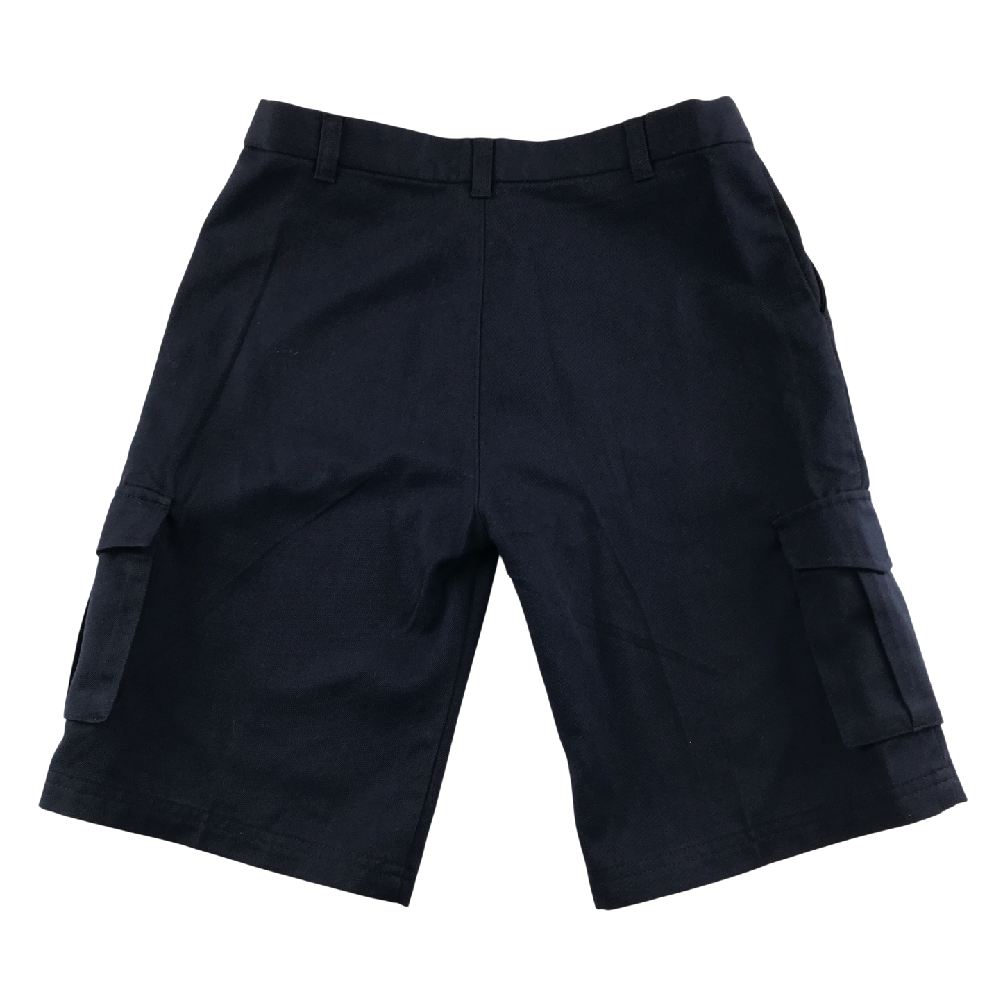 Navy blue cargo pockets school shorts