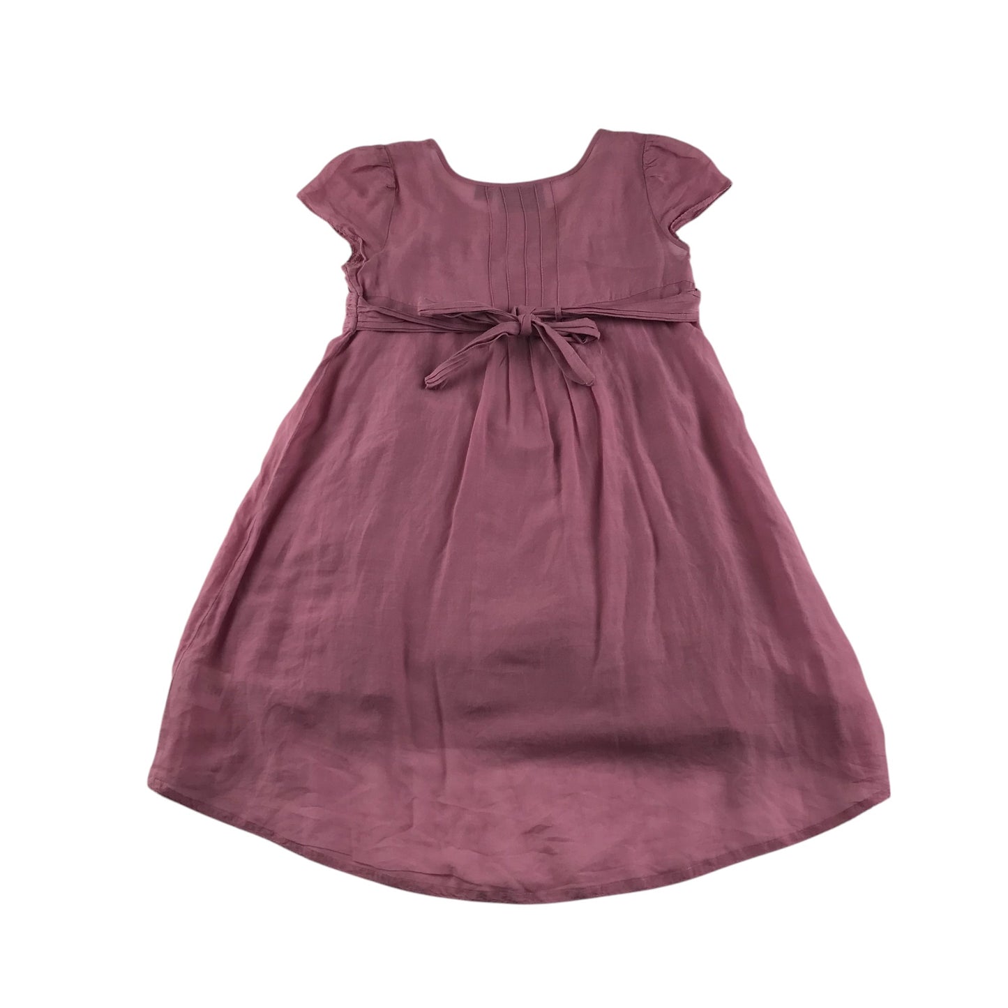 Next dress 5-6 years mauve pink empire waist cotton and silk blend