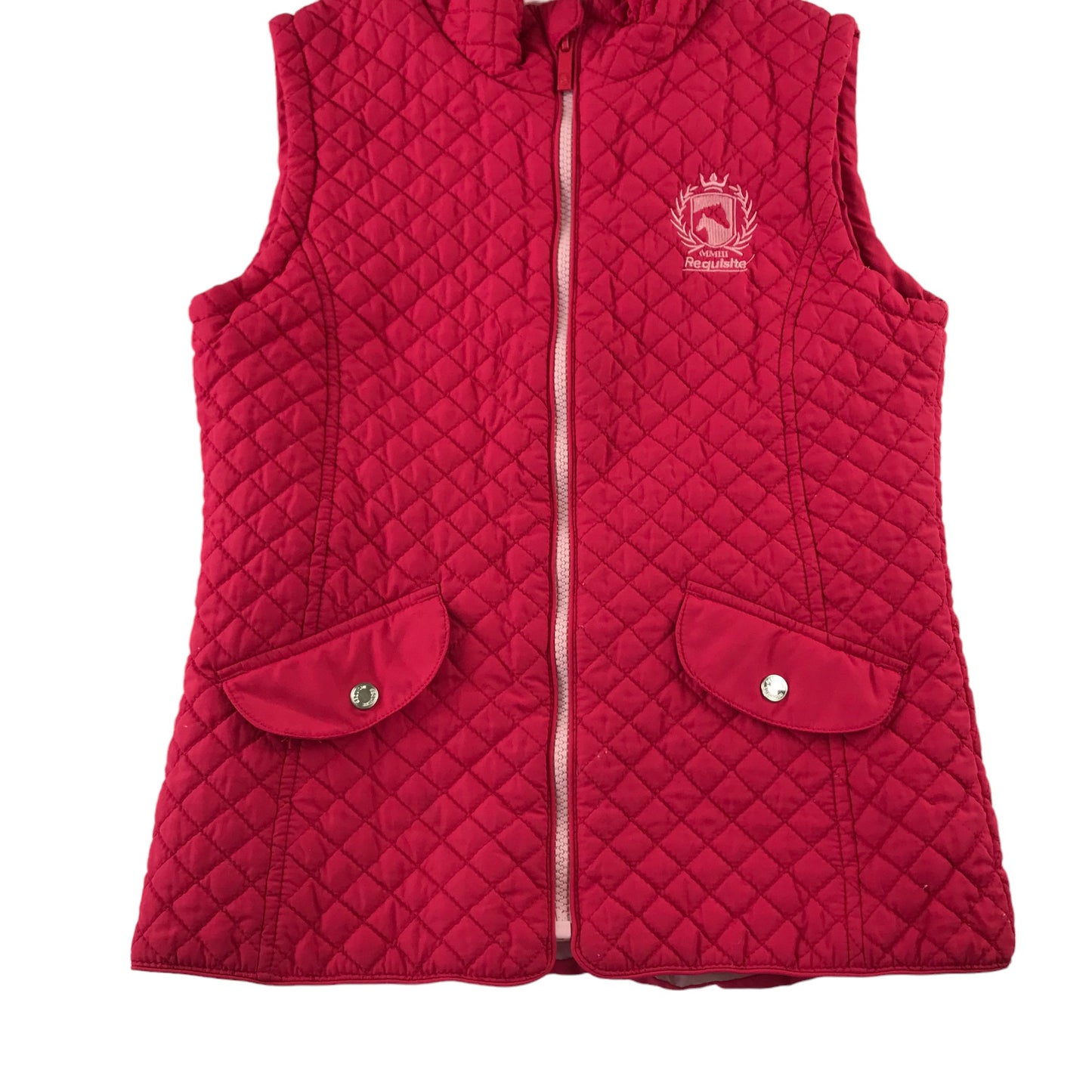 Requisite England gilet 11-12 years pink quilted lightly padded