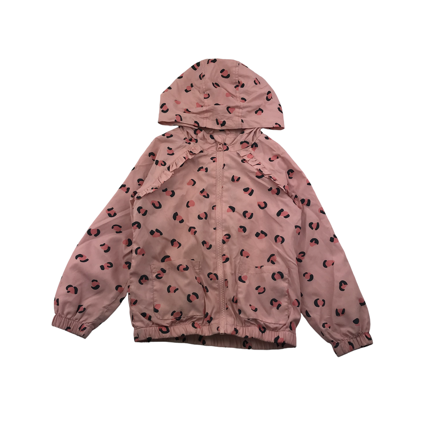 Tu Pink Leopard Pattern Light Bomber Jacket Age 5