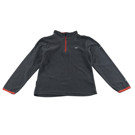 Trespass fleece 7-8 years grey quarter zipper with logo