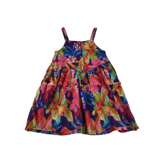 Next dress 5-6 years multicolour floral flared cotton