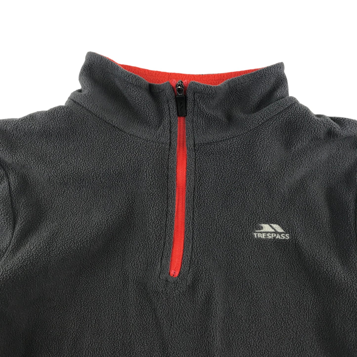 Trespass fleece 7-8 years grey quarter zipper with logo