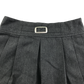M&S grey pleated buckle detail school skirt