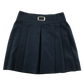 M&S navy blue pleated buckle detail school skirt