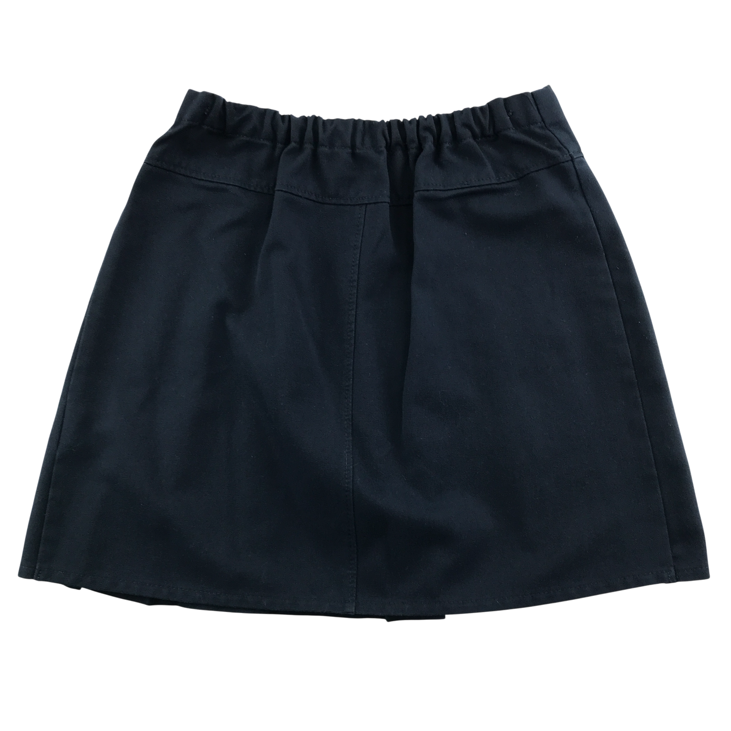 M&S navy blue pleated buckle detail school skirt
