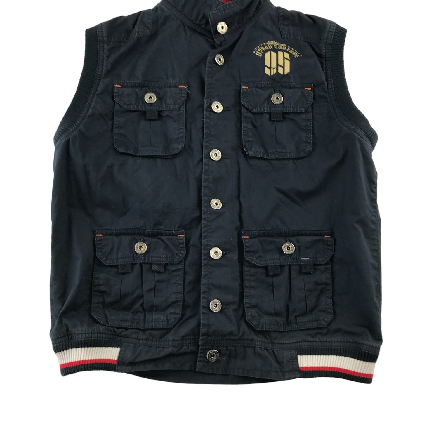 Palm Tree gilet 13-14 years navy blue bomber style casual cotton