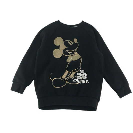 F&F sweater 5-6 years black and gold Disney Mickey Mouse jersey