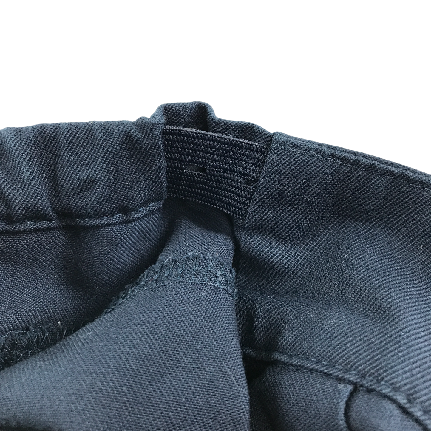 M&S navy blue pleated buckle detail school skirt