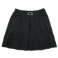 Black buckle detail pleated school skirt