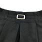 Black buckle detail pleated school skirt