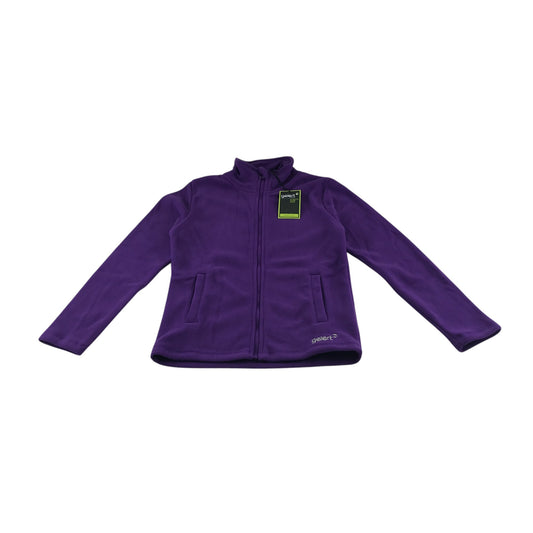 Gelert fleece 9-10 years plain purple full zipper