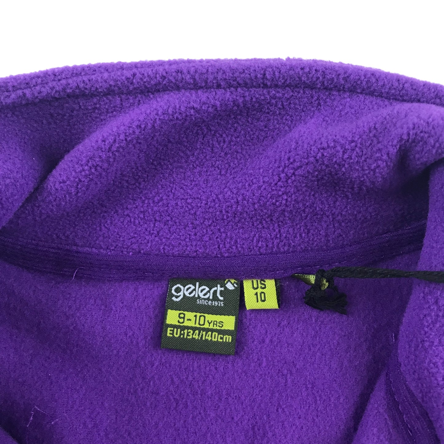 Gelert fleece 9-10 years plain purple full zipper