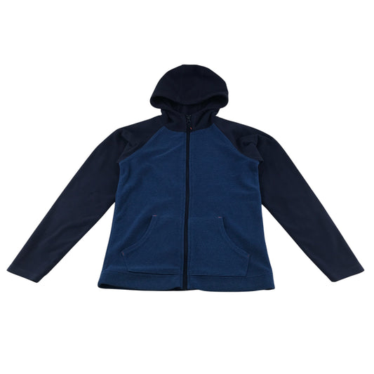 Mountain Warehouse fleece 9-10 years blue with navy sleeve and hood