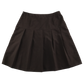 Brown pleated school skirt