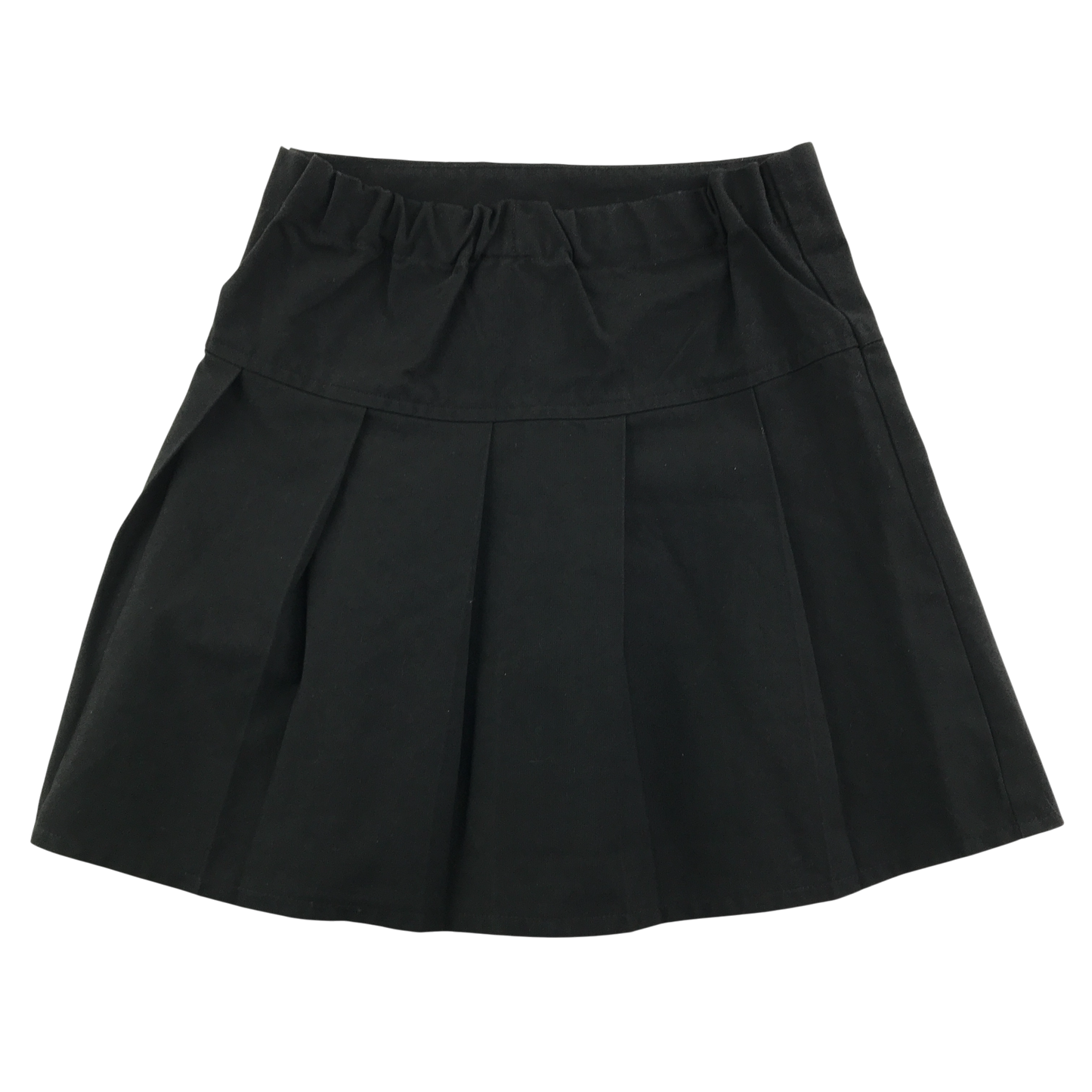 Black pleated school skirt
