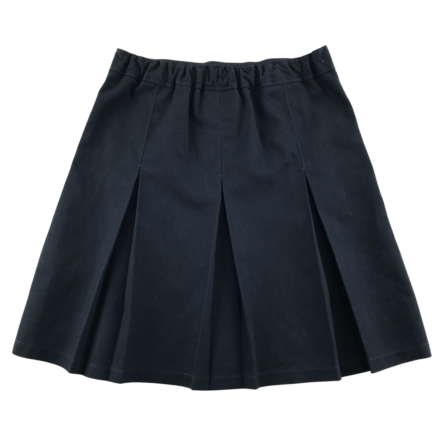 Navy thin waistband pleated school skirt