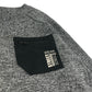 F&F jumper 6-7 years grey and black knitted with pocket detail cotton