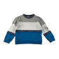 Mitch & Son sweater 5-7 years blue white and grey panelled crew neck