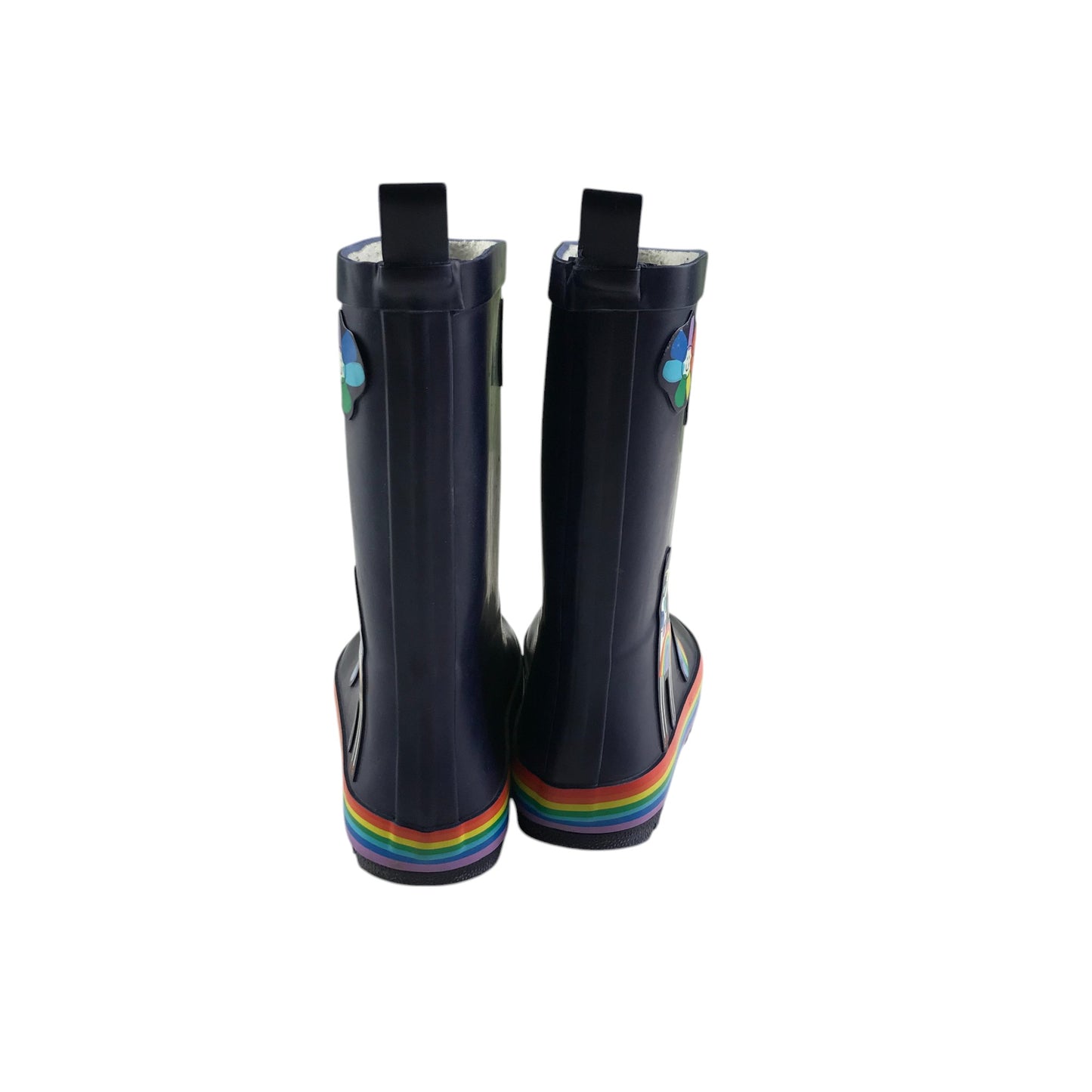 Next wellies shoe size 11 junior navy blue unicorns and rainbows