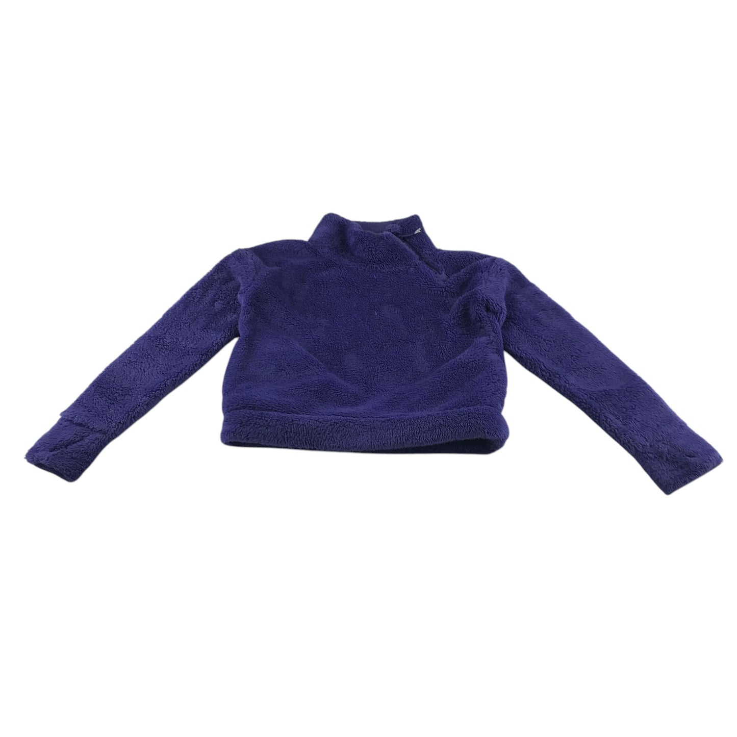 All in motion fleece woman's size 10 purple plain fluffy cropped