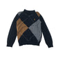 Next jumper 6-7 years navy and brown diamond check pattern knitted polo shirt