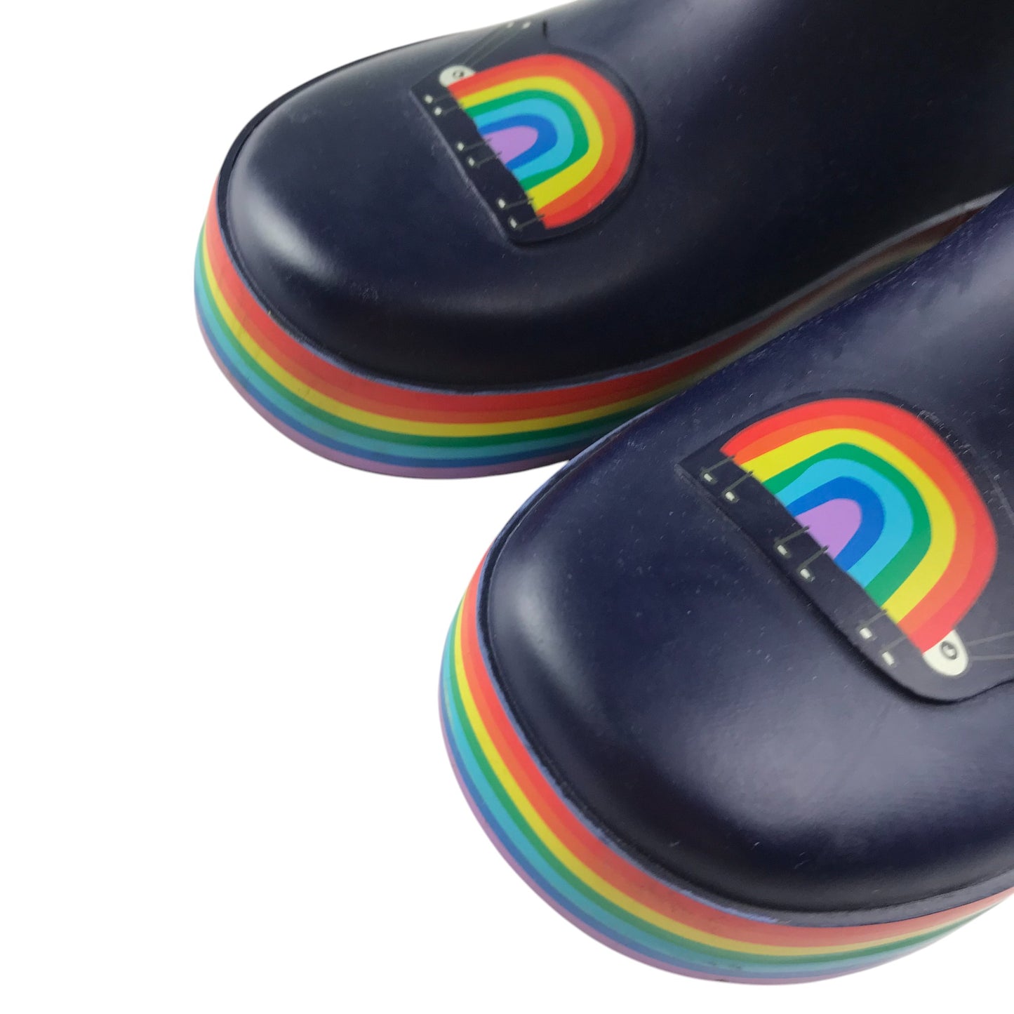 Next wellies shoe size 11 junior navy blue unicorns and rainbows