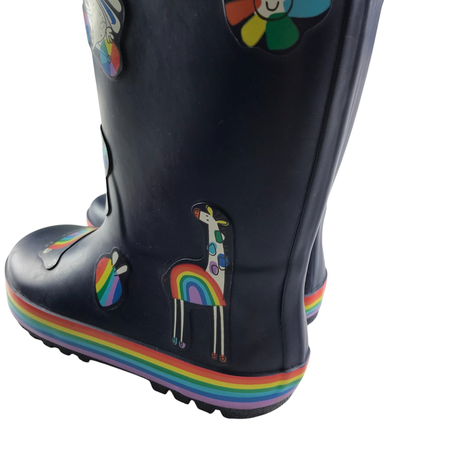 Next wellies shoe size 11 junior navy blue unicorns and rainbows