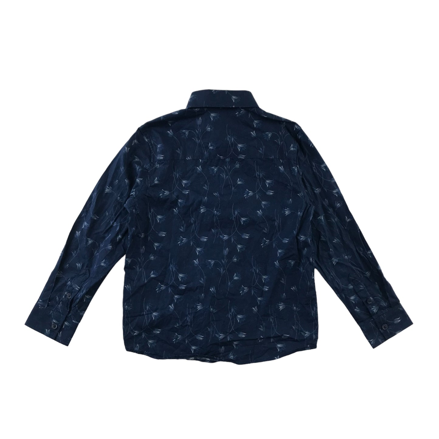 Next Shirt Age 5 Navy Floral Print Button Up Cotton