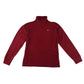 Trespass fleece 11-12 years red plain with quarter zipper pull-over