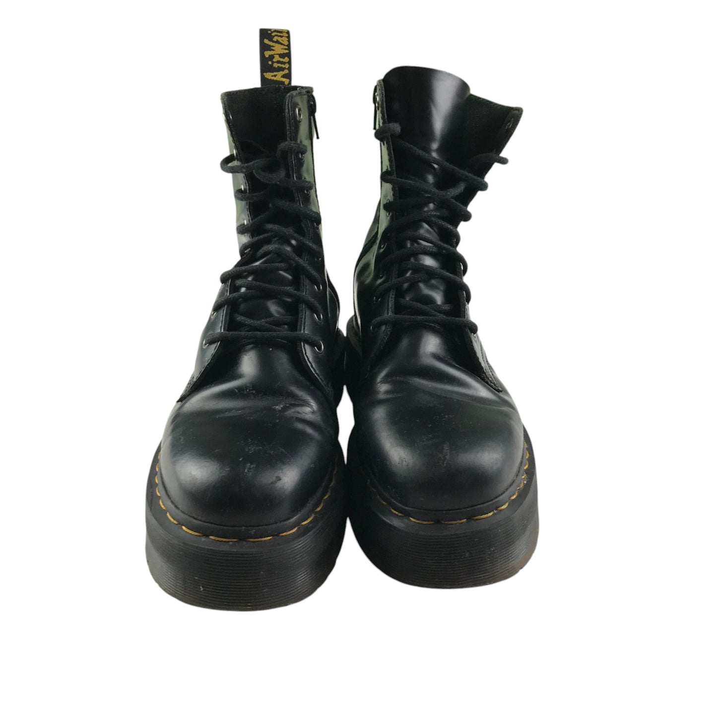 Dr. Martens combat boots shoe size 7 black leather high tops with laces