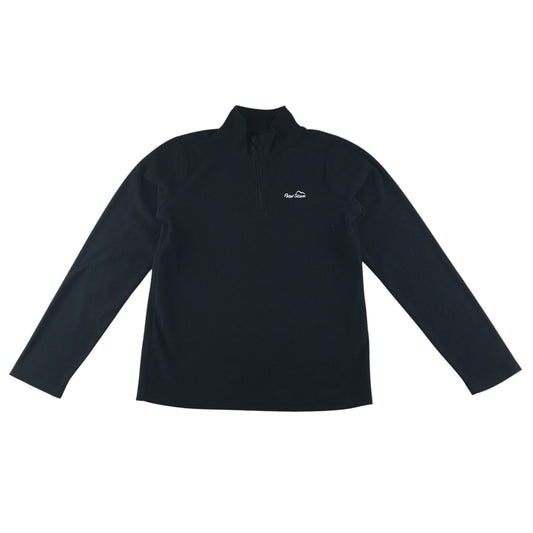 Peter Storm fleece 12-13 years black plain with quarter zipper pull-over