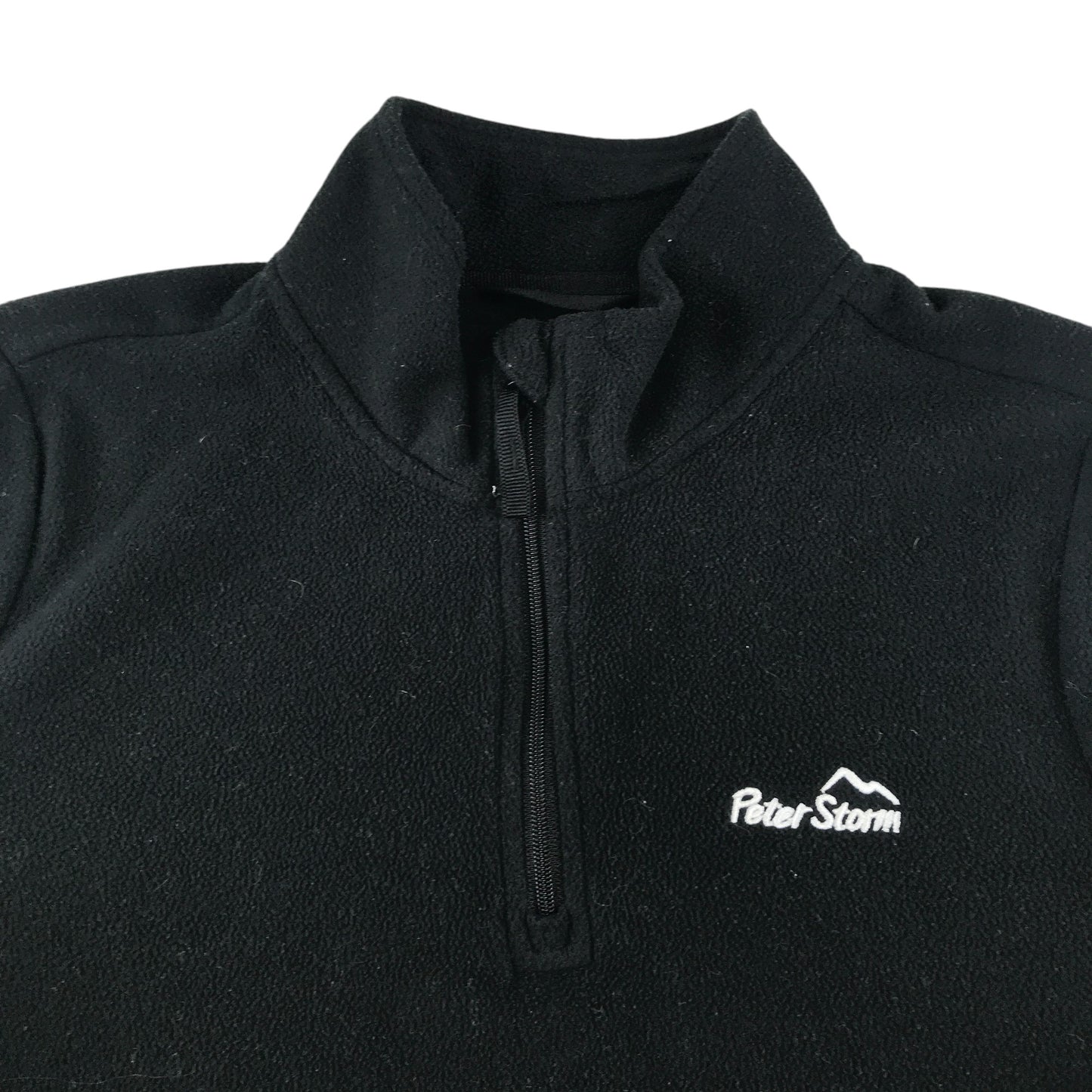 Peter Storm fleece 12-13 years black plain with quarter zipper pull-over